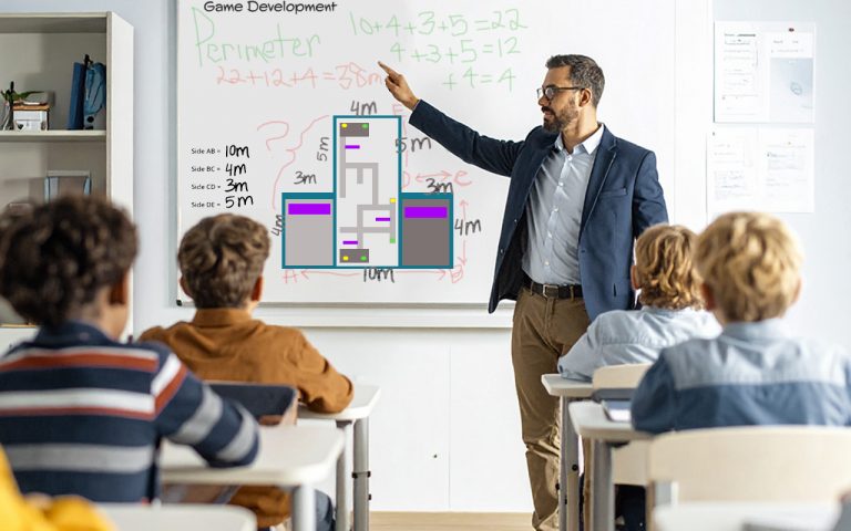 Students learn math by applying to video game development