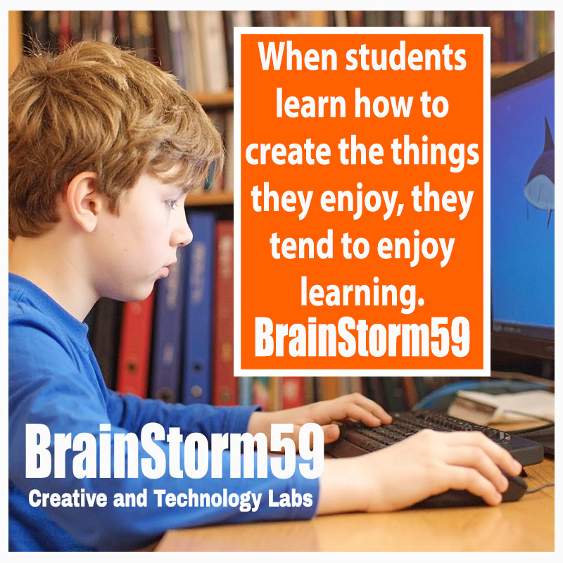 8th-grade student at BrainStorm59 Learning Labs